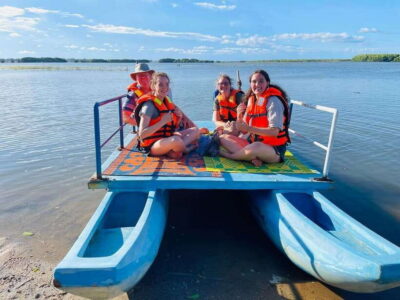 Lagoon Boat safari with Safety Measures