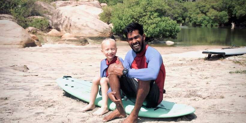 Arugam Bay Surf Lessons : Beginner Surf Experience - Baby Point, Peanut Farm, and Elephant Rock