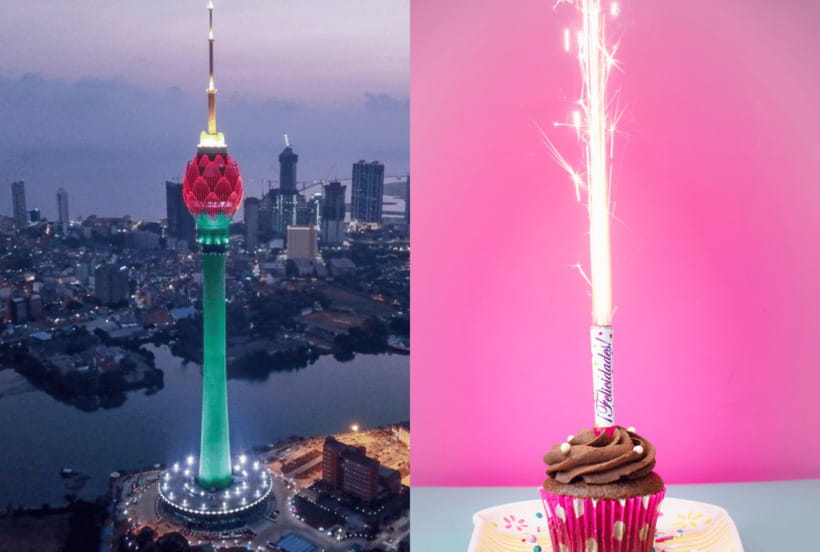 Colombo: Lotus Tower Celebration Dining Experience with Cake - The cake and celebratory drink