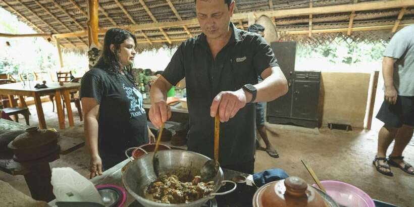 Cooking Class: Sajee’s Place Cooking Class sigiriya - Sitting down to eat what you prepared