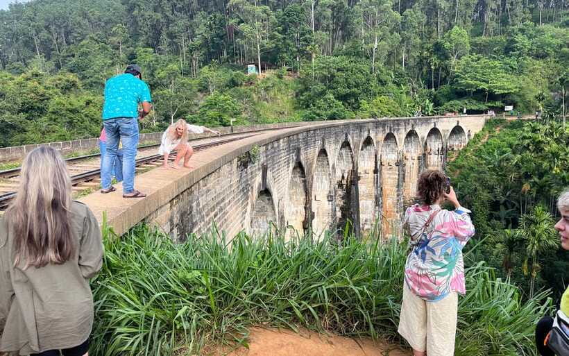 From Nuwara Eliya: Ella City Tour with Little Adam's Peak - Ravana Falls is a brief photo stop