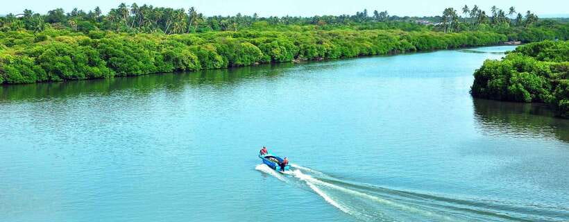 Negombo: Hamilton Canal to Colombo by Boat via Muthurajawela - Crossing into Negombo Lagoon