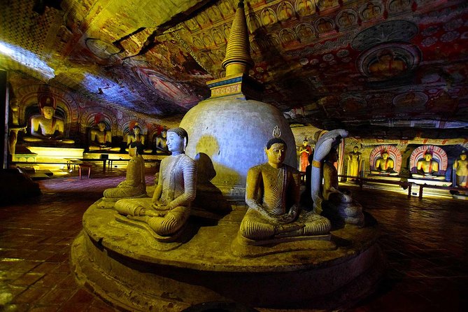 Private Day Trip to Sigiriya, cave and National park Safari Tour - Dambulla Cave Temple and its painted Buddha images