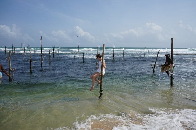 Private Galle Day Tour with River Safari, Stilt fishing & Turtles - Stilt fishermen along the southern coast