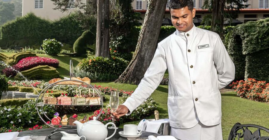 Royal Afternoon Tea at the Grand Nuwara Eliya + Bubbly! - A glass of sparkling wine adds a festive touch