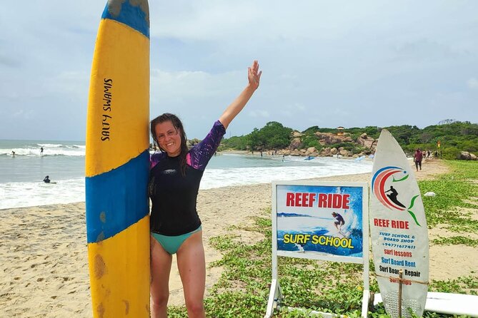 Surf Lessons in Sri lanka Semi - Private or Group Options - What a good first wave may feel like