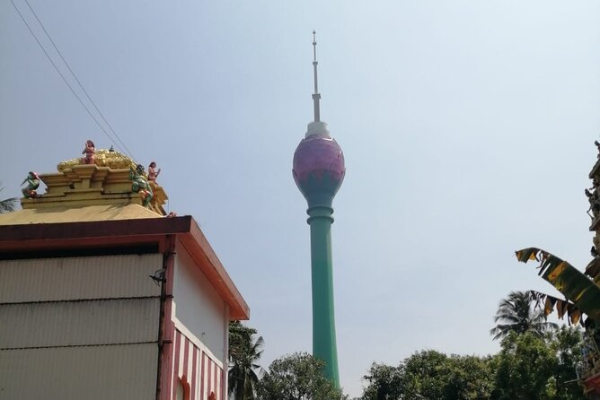 Tuk Tuk Safari Colombo Sri Lanka - Colombo Lotus Tower and views above Beira Lake